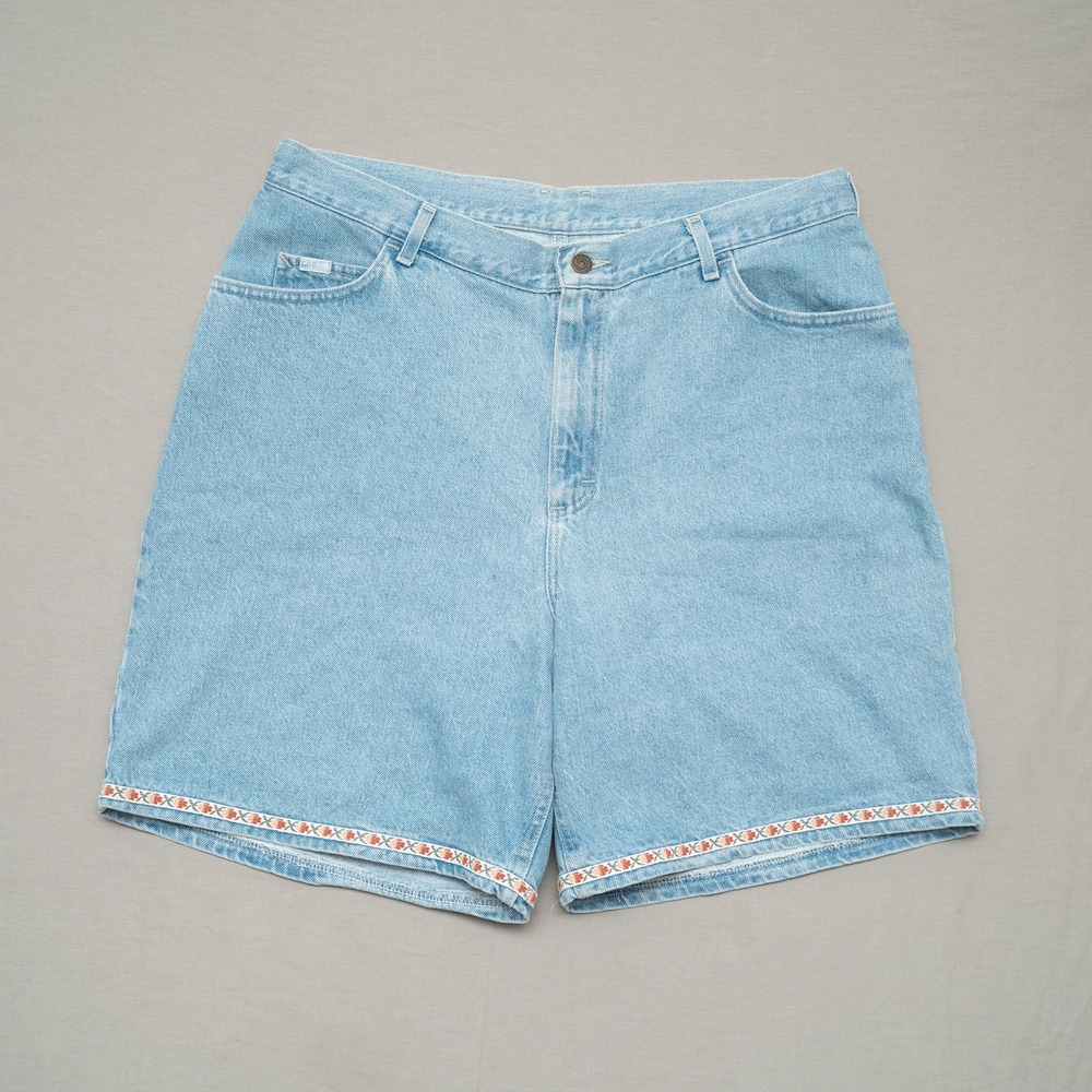 Vintage‎ 80s 90s Lee Floral Border Relaxed Baggy Fit Denim Jeans Womens 20W
